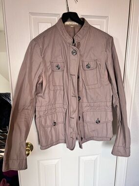 LOFT Mauve Utility Bomber Jacket